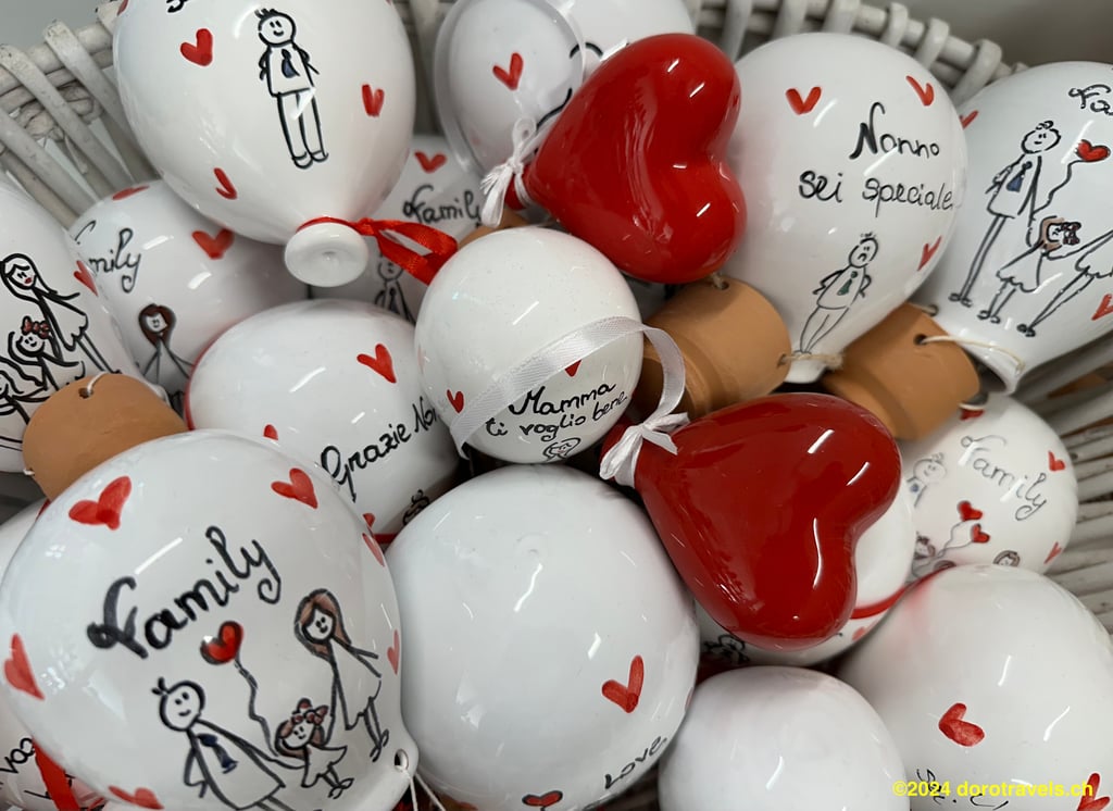 CERAMIC BALLOONS AND HEARTS