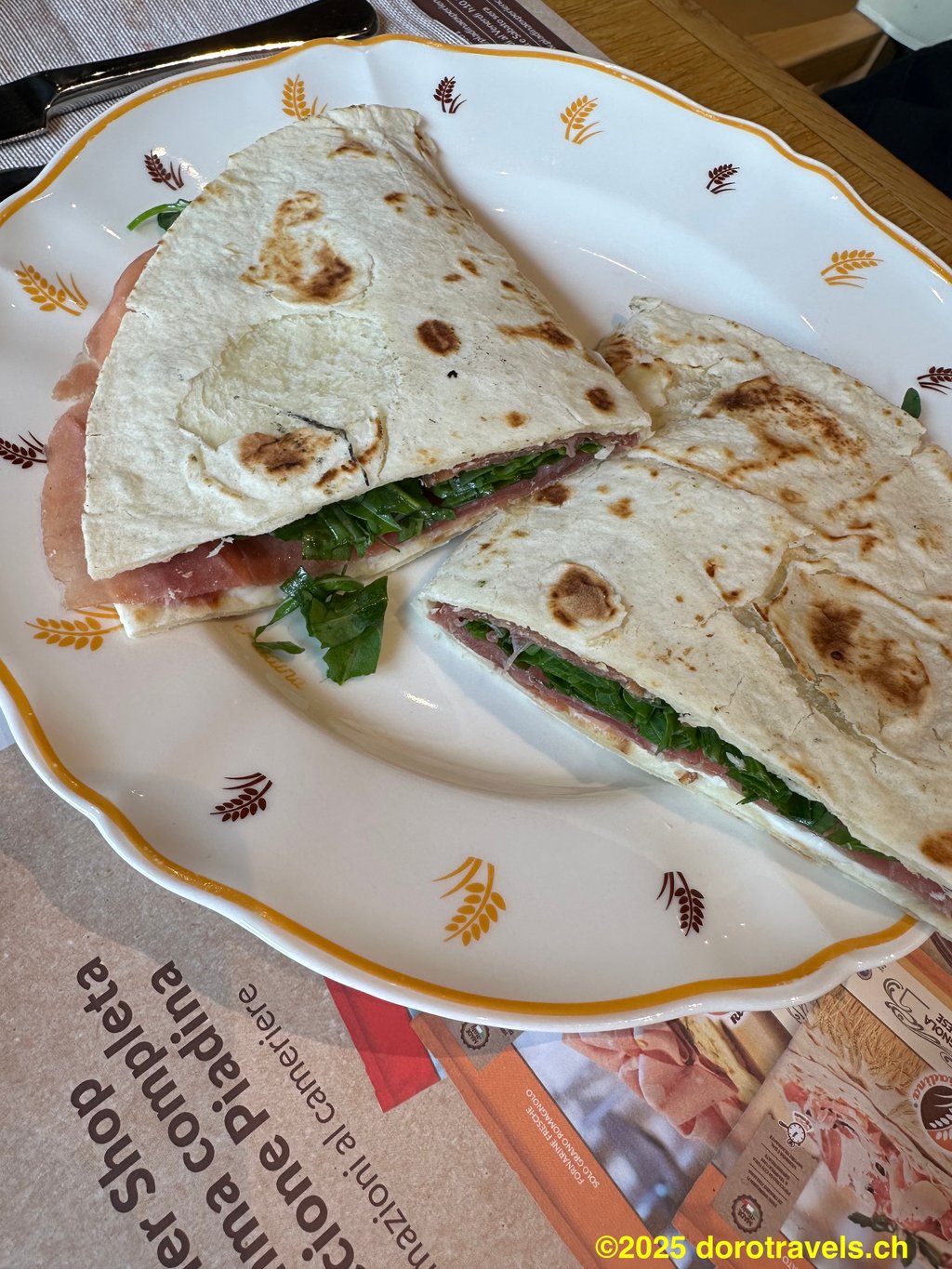 PIADINA WITH SMOKED HAM