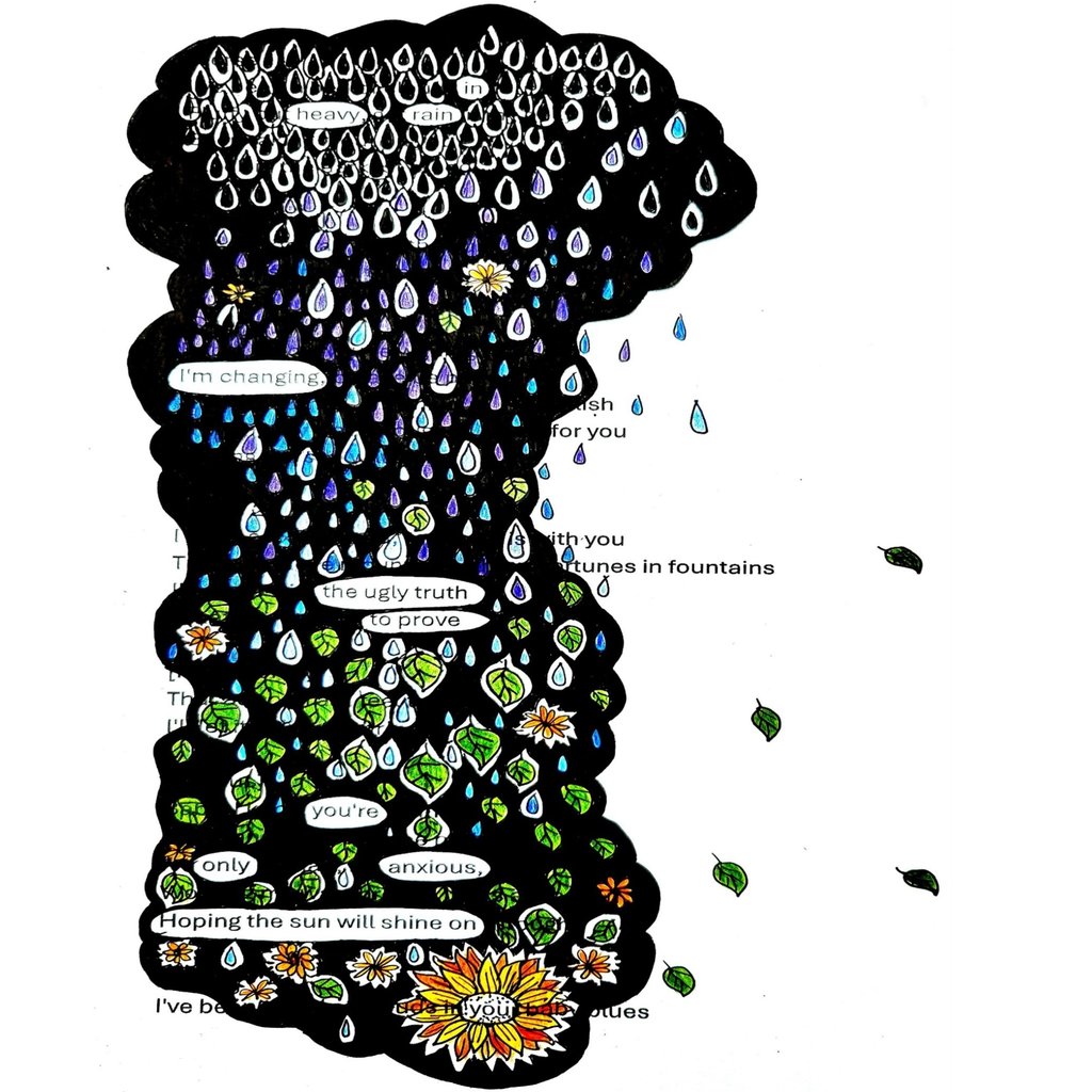 In heavy rain I'm changing the ugly truth, to prove you're only anxious, hoping the sun will shine on you - Baby blues by Duncan Laurence