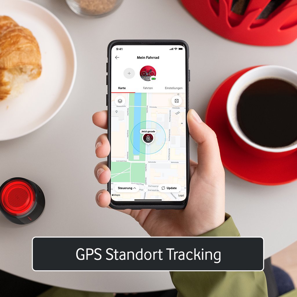 Vodafone Curve Bike Light & GPS Tracker für Fahrräder