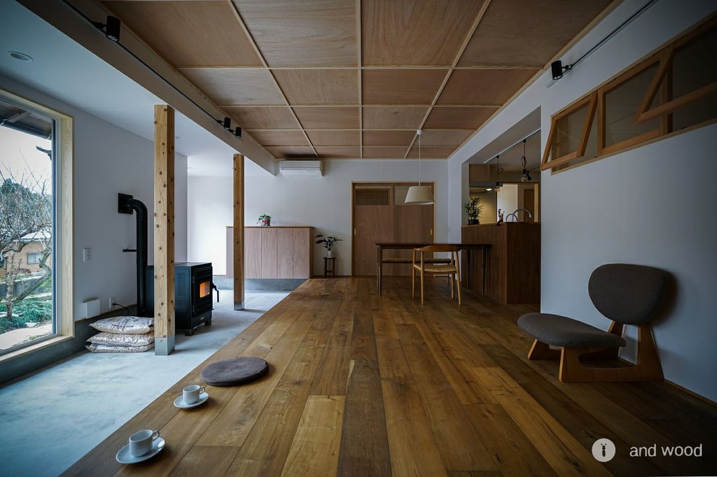 ヨーロピアン フレンチ オーク 燻製 フローリング アンドウッド andwood 施工例 古民家 6