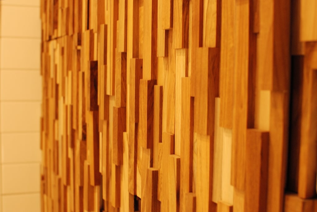 チーク ウォールパネル 施工例 アンドウッド andwood