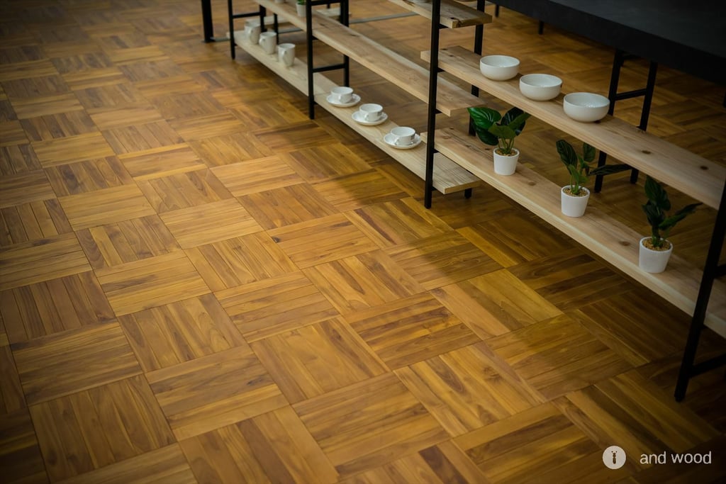 チーク パーケット ６P　フローリング アンドウッド 施工例 3