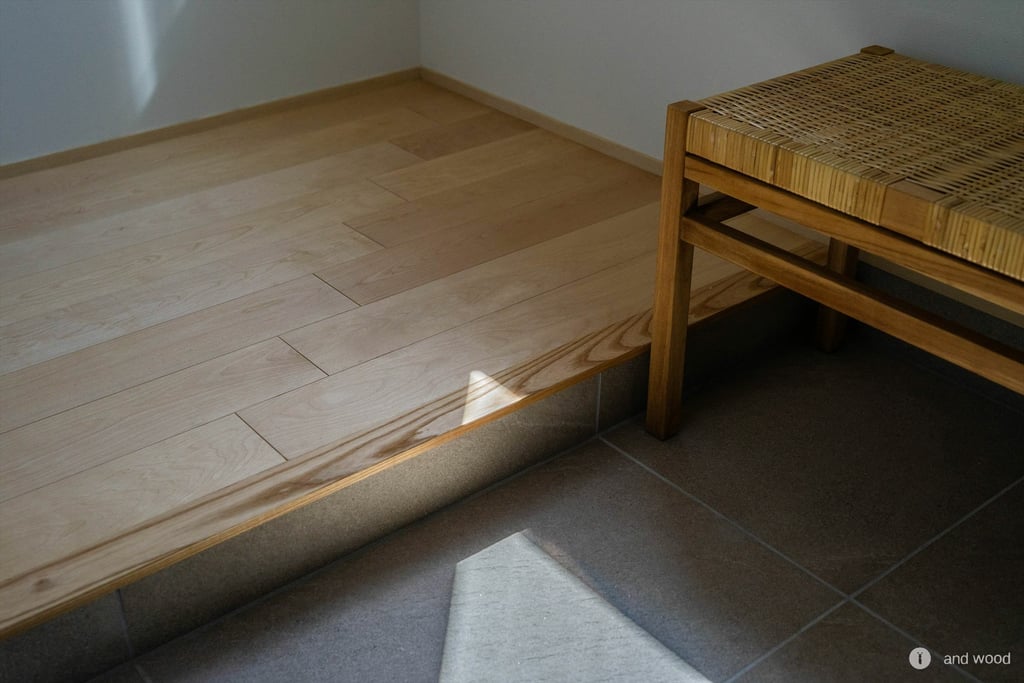 バーチ ヘリンボーン アアルト 無垢 フローリング 施工例 andwood アンドウッド 11