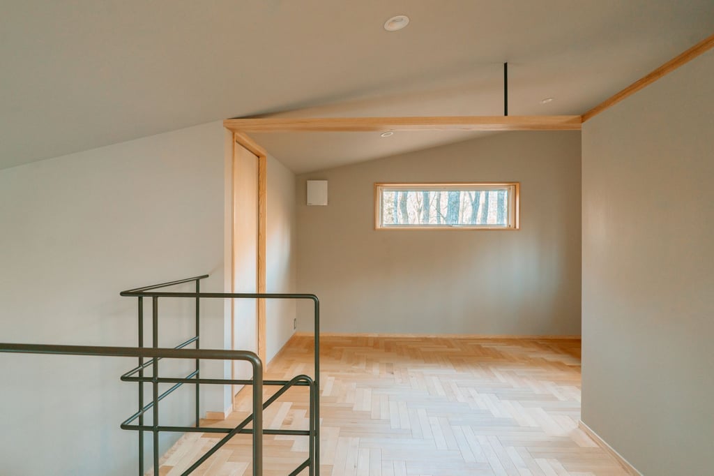 バーチ ヘリンボーン 無垢 フローリング 施工例 andwood アンドウッド  撮影 篠原 幸宏 3