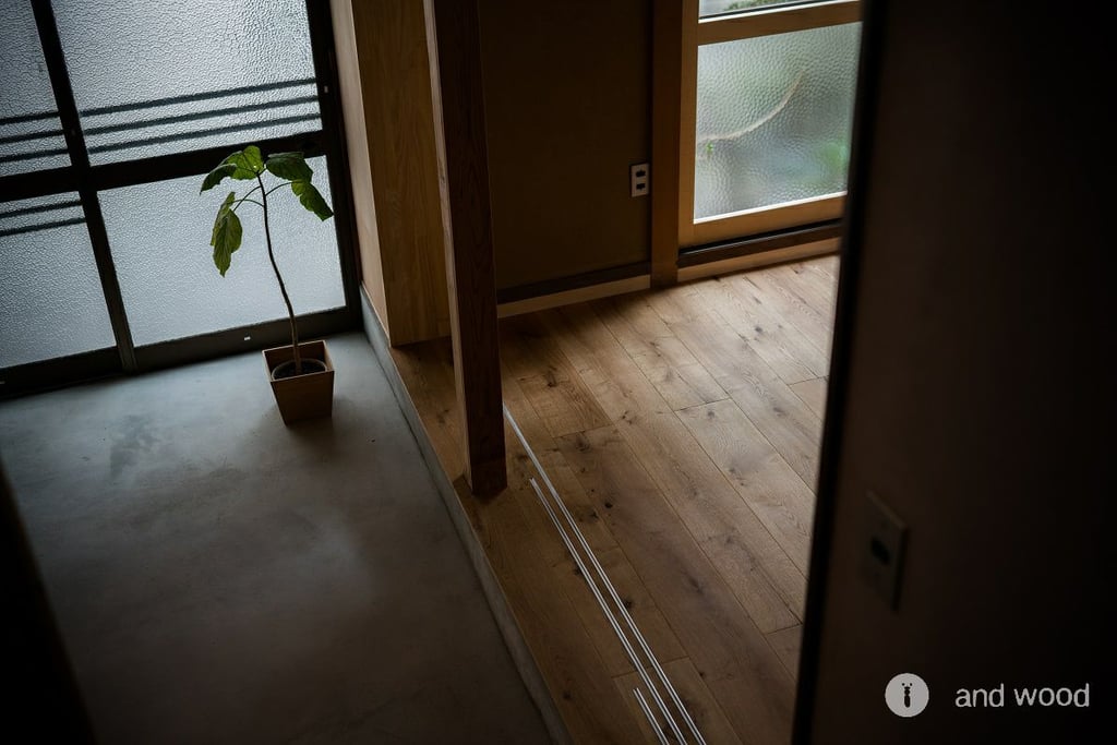 オーク 190幅 幅広 フローリング 施工例 リノベーション andwood アンドウッド 10