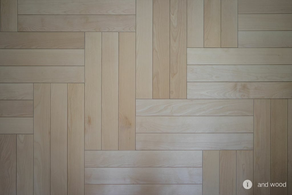 バーチ トリプル ヘリンボーン 無垢 フローリング 施工例 andwood アンドウッド 8