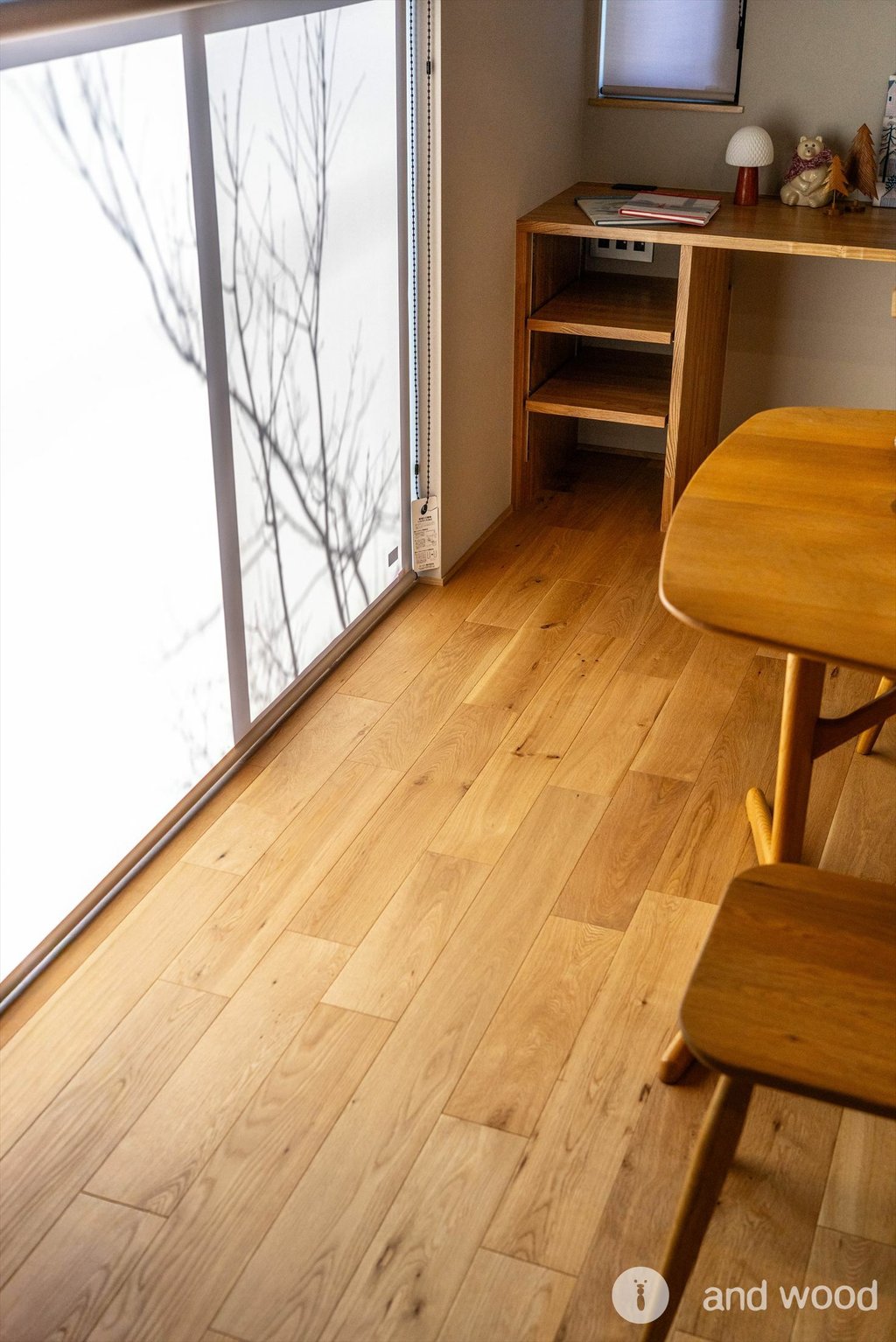 オーク 乱尺 120幅 プライウッド オイル塗装 施工例 新潟 andwood アンドウッド 5