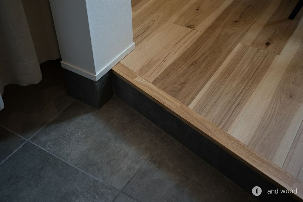 ヒッコリー ピーカン フローリング 幅広 プライウッド 新築 施工例 andwood アンドウッド 9