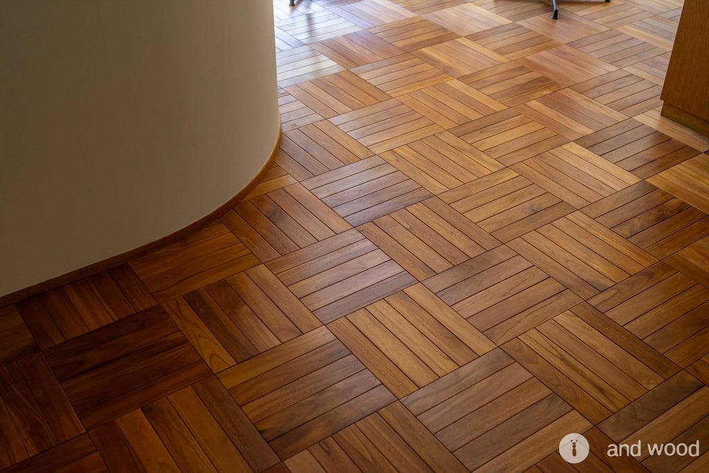 チーク パーケット ５P フローリング 施工例 マンションリノベーション 6