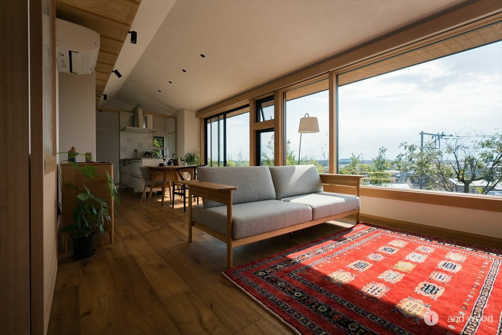 ヨーロピアン フレンチ オーク 燻製 フローリング アンドウッド  andwood 施工例 新築 平屋 9