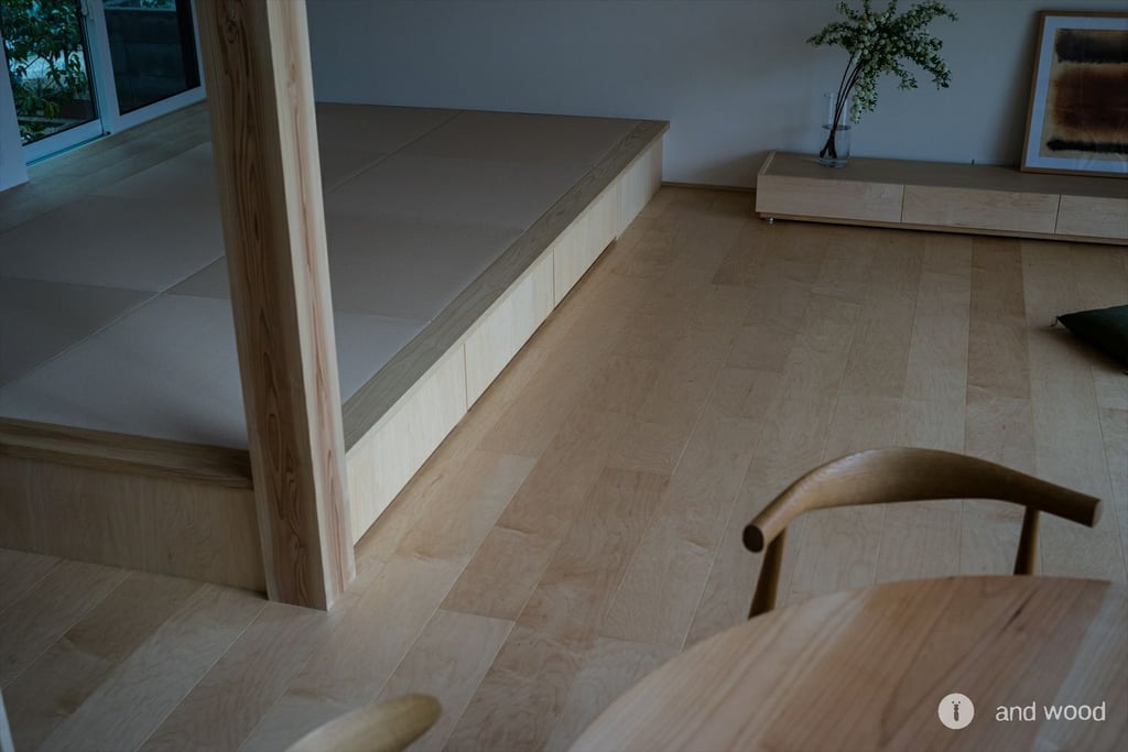 メープル プライウッド フローリング 幅広 施工例 新築戸建 アンドウッド andwood オーガニックスタジオ 5