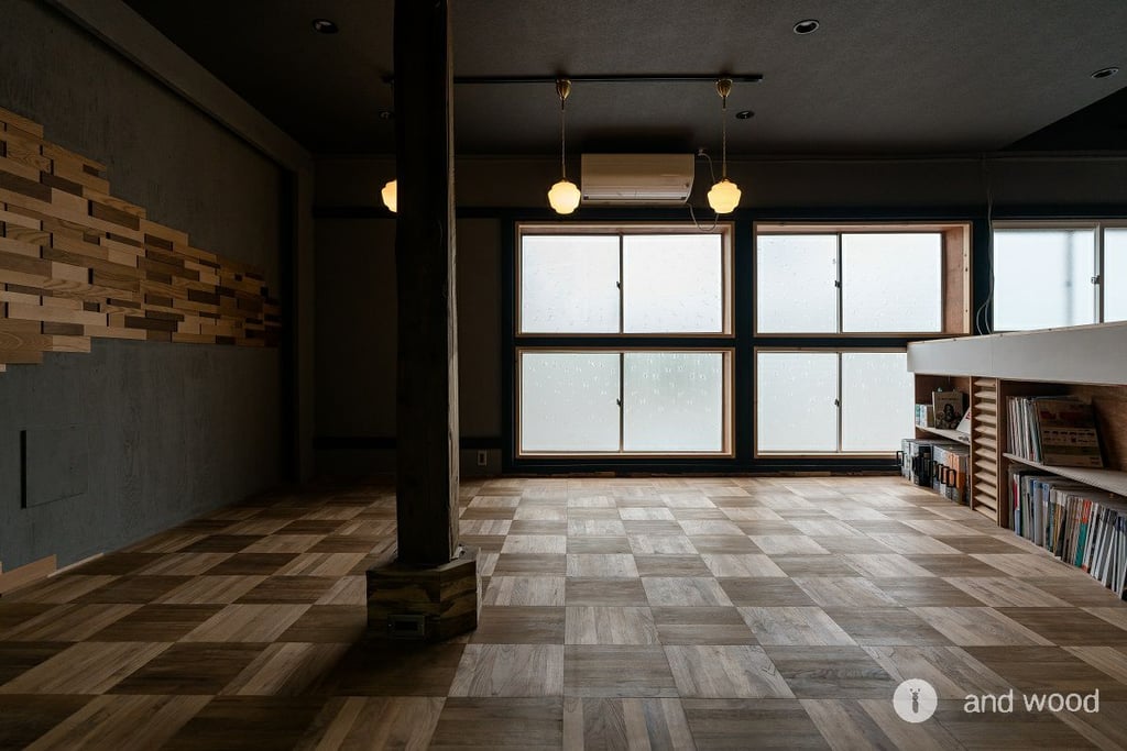 チーク パーケット フローリング 施工例 面無し 6P アンドウッド andwood 1