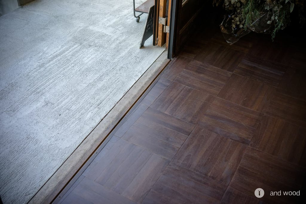  チーク パーケット フローリング 施工例 面無し 6P アンドウッド andwood 手紙舎 文箱 5