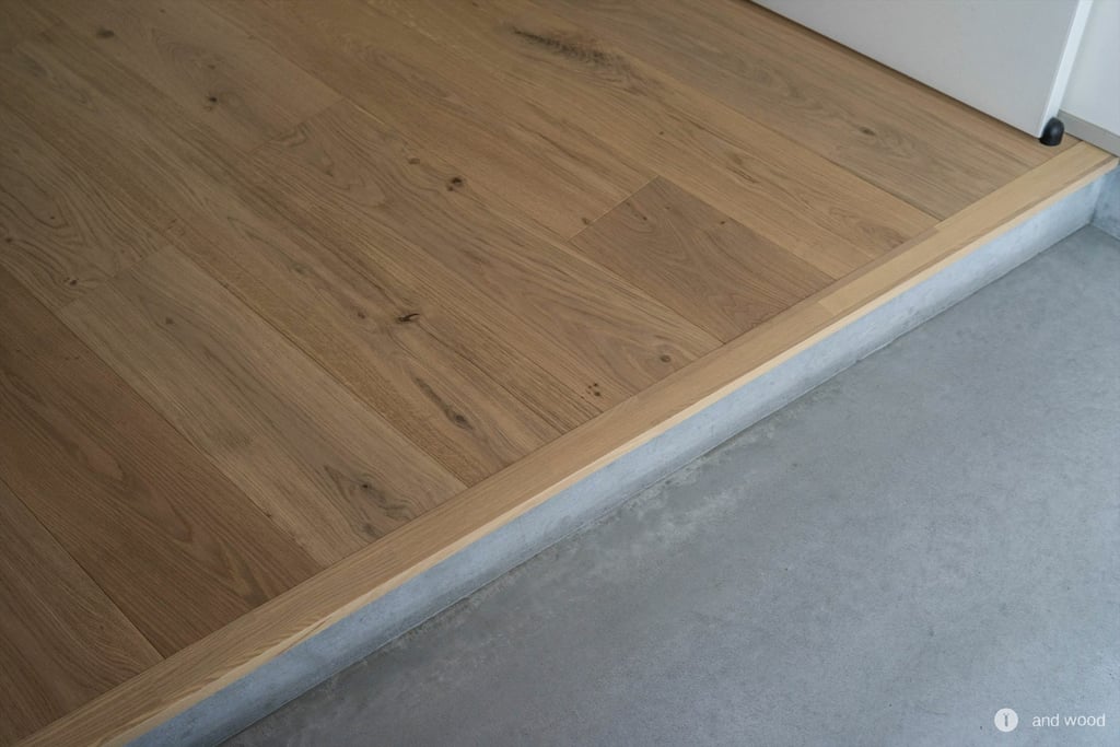 オーク 幅広 ドライハードペイント フローリング グレー 新潟  床材 新築 施工例 アンドウッド andwood  9