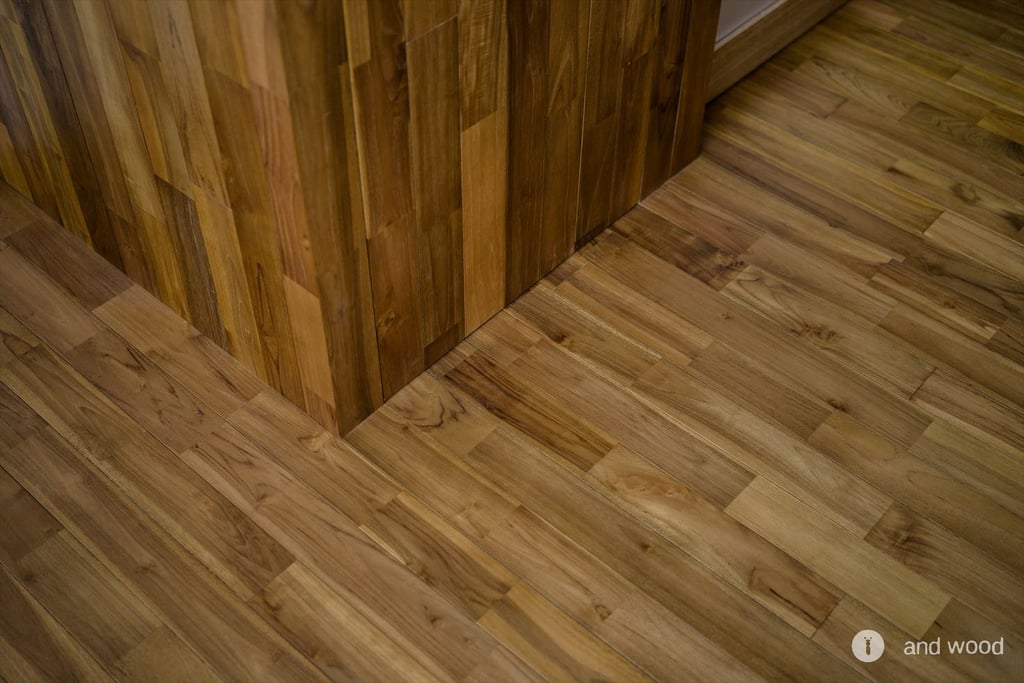 チーク フローリング ウォールパネル アンドウッド andwood 新潟 施工例 8