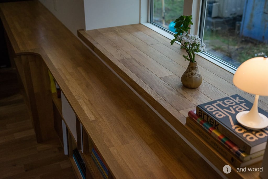 オーク 幅細 乱尺 無垢 フローリング アンドウッド andwood 川見建築 施工例 3