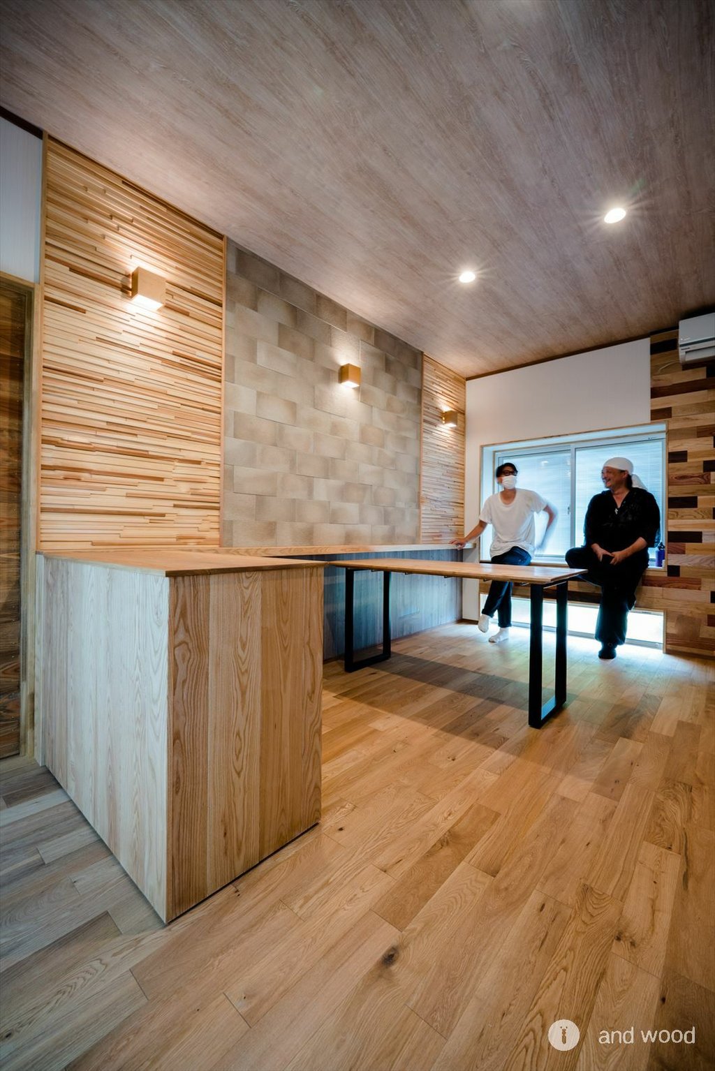 オーク フローリング プライウッド 乱尺 幅細 施工例 andwood アンドウッド 6