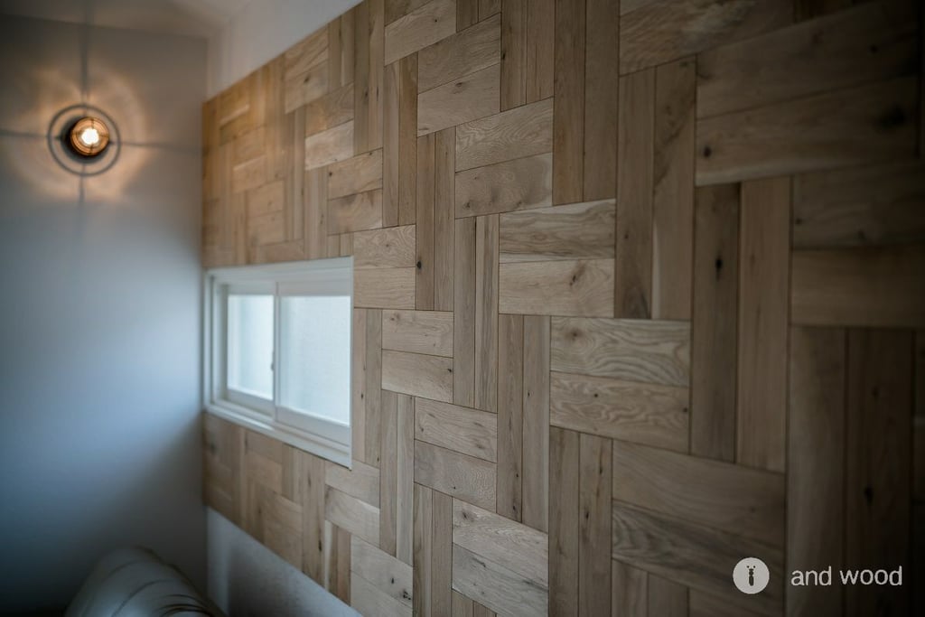 オーク ヘリンボーン 壁 フローリング andwood アンドウッド 2