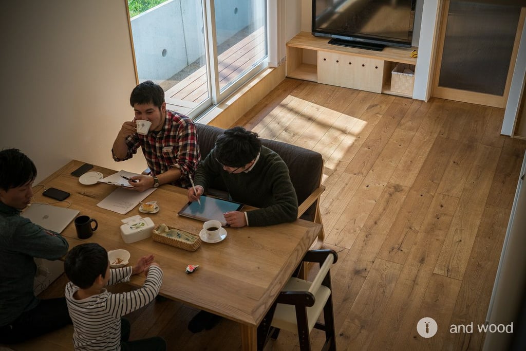 オーク 染色 塗装 フローリング 加藤淳一級建築士事務所 andwood アンドウッド 2