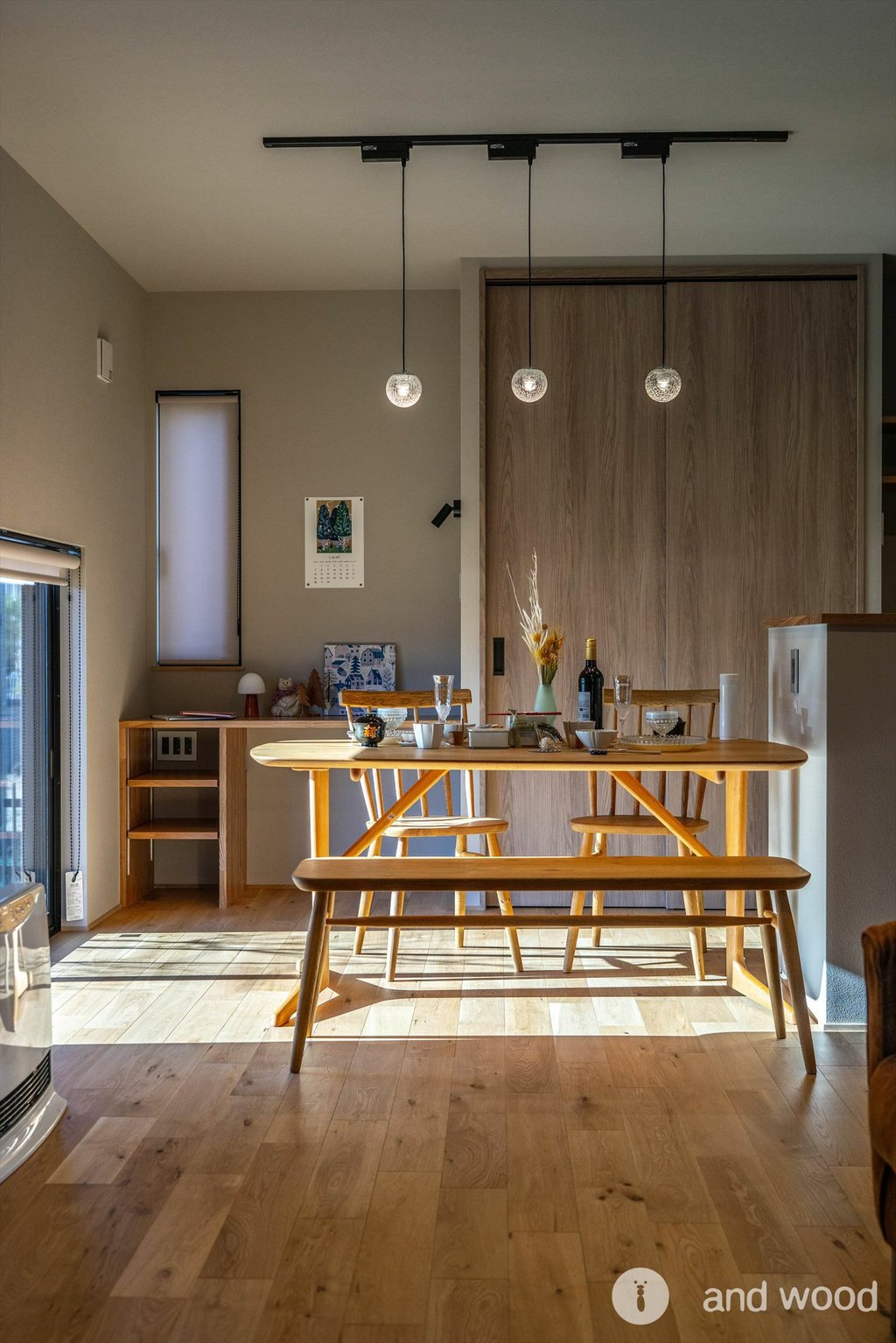 オーク 乱尺 120幅 プライウッド オイル塗装 施工例 新潟 andwood アンドウッド 2