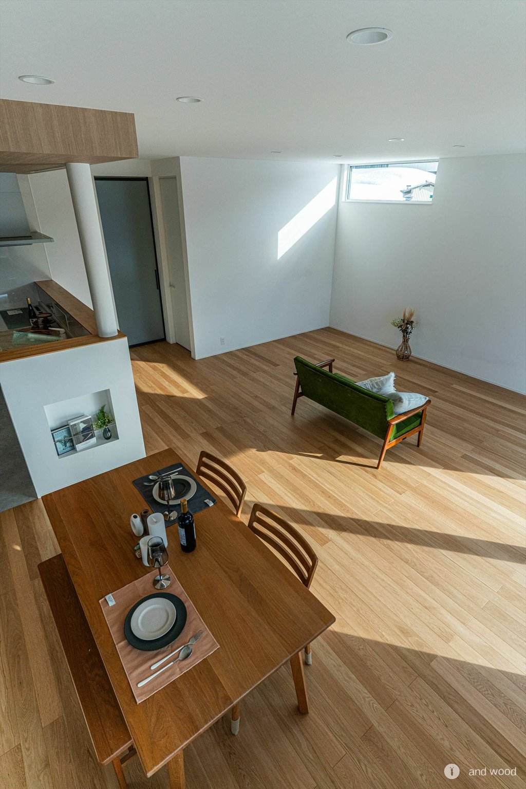 オーク ミズナラ 90幅 幅細 ナチュラル フローリング レンガ張 新築戸建て アンドウッド andwood 6