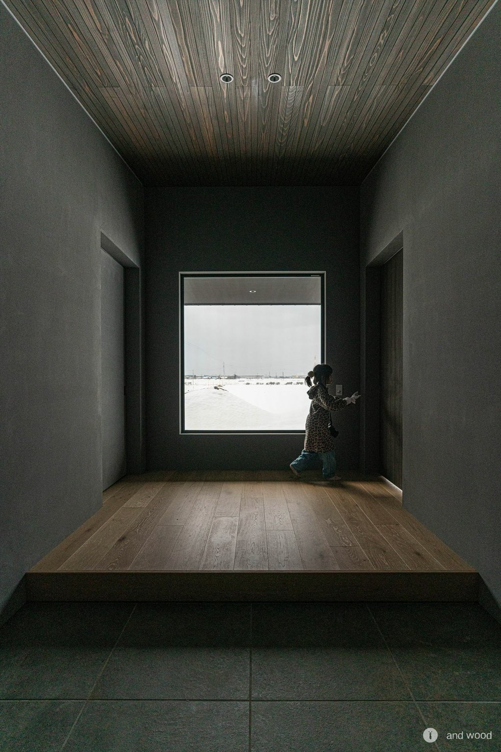 オーク ドライハードペイント　フローリング グレー  床材  平屋 新築 施工例 アンドウッド andwood 10