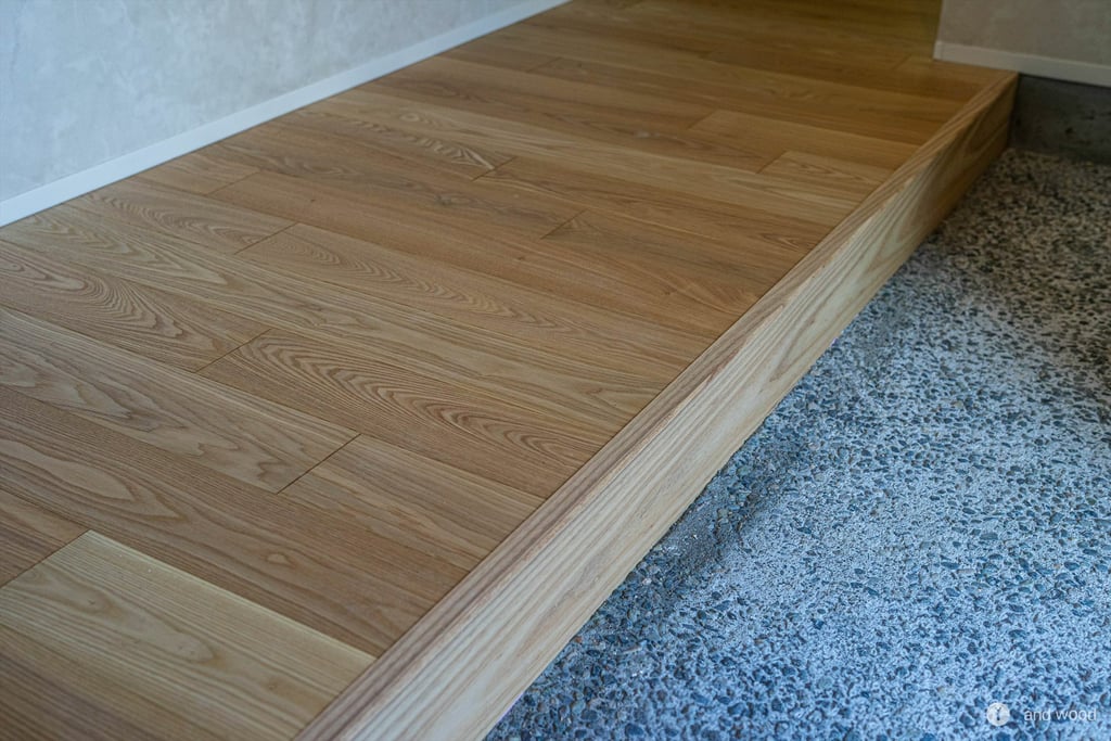 タモ 90幅 幅細 ナチュラル フローリング レンガ張 新築戸建て アンドウッド andwood 4