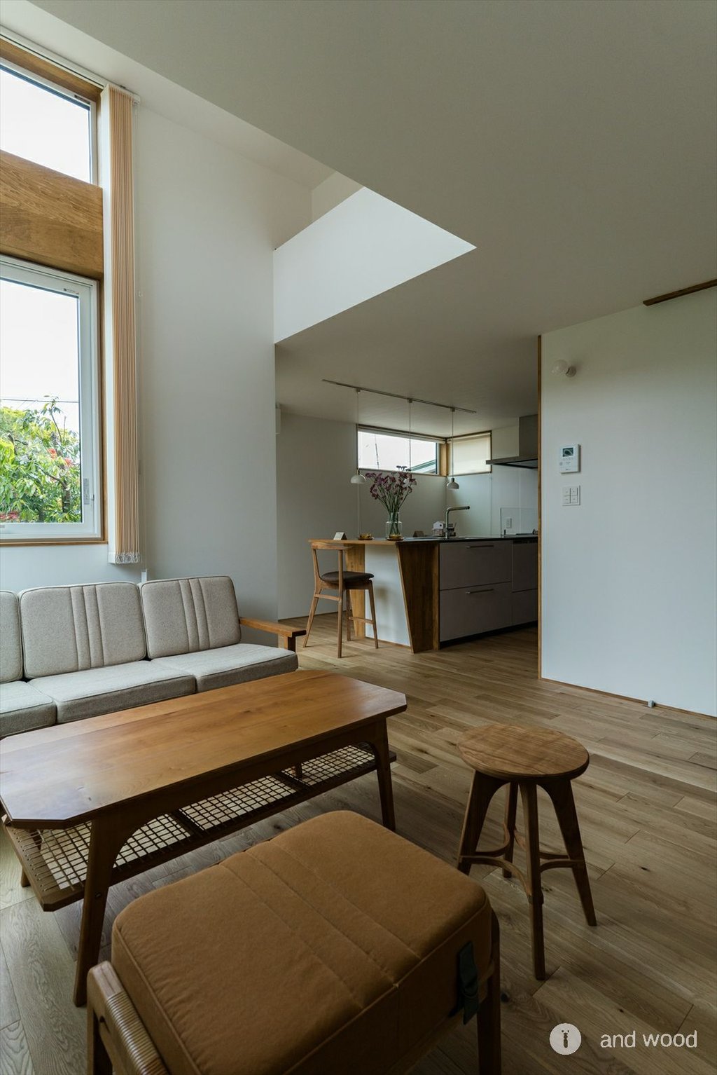 オーク 乱尺 プライウッド オイル塗装 施工例 新潟 andwood アンドウッド 加藤淳 3