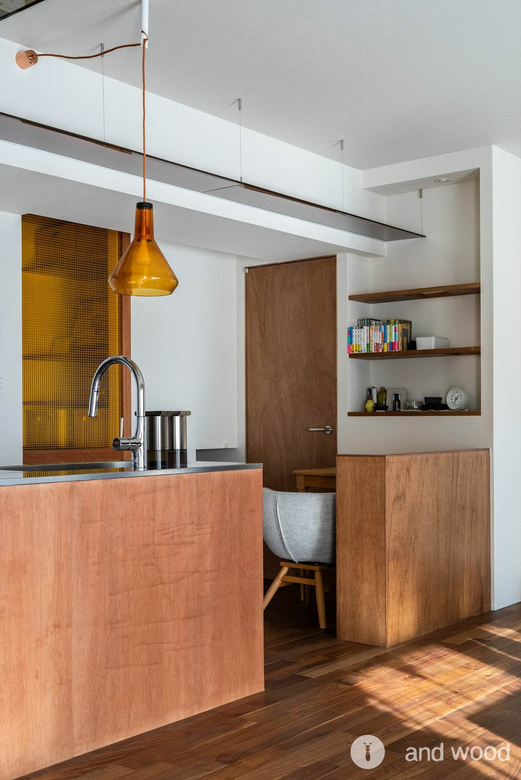 アメリカン ブラック ウォールナット フローリング 幅細 プライウッド andwood アンドウッド 施工例 マンションリノベ 6