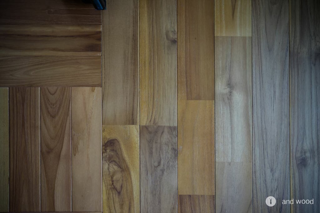 チーク パーケット ＆ ユニ フローリング 施工例 アンドウッド andwood 2