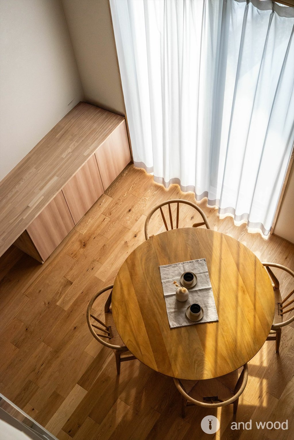 オーク 乱尺 120幅 プライウッド オイル塗装 施工例 新潟 andwood アンドウッド 5