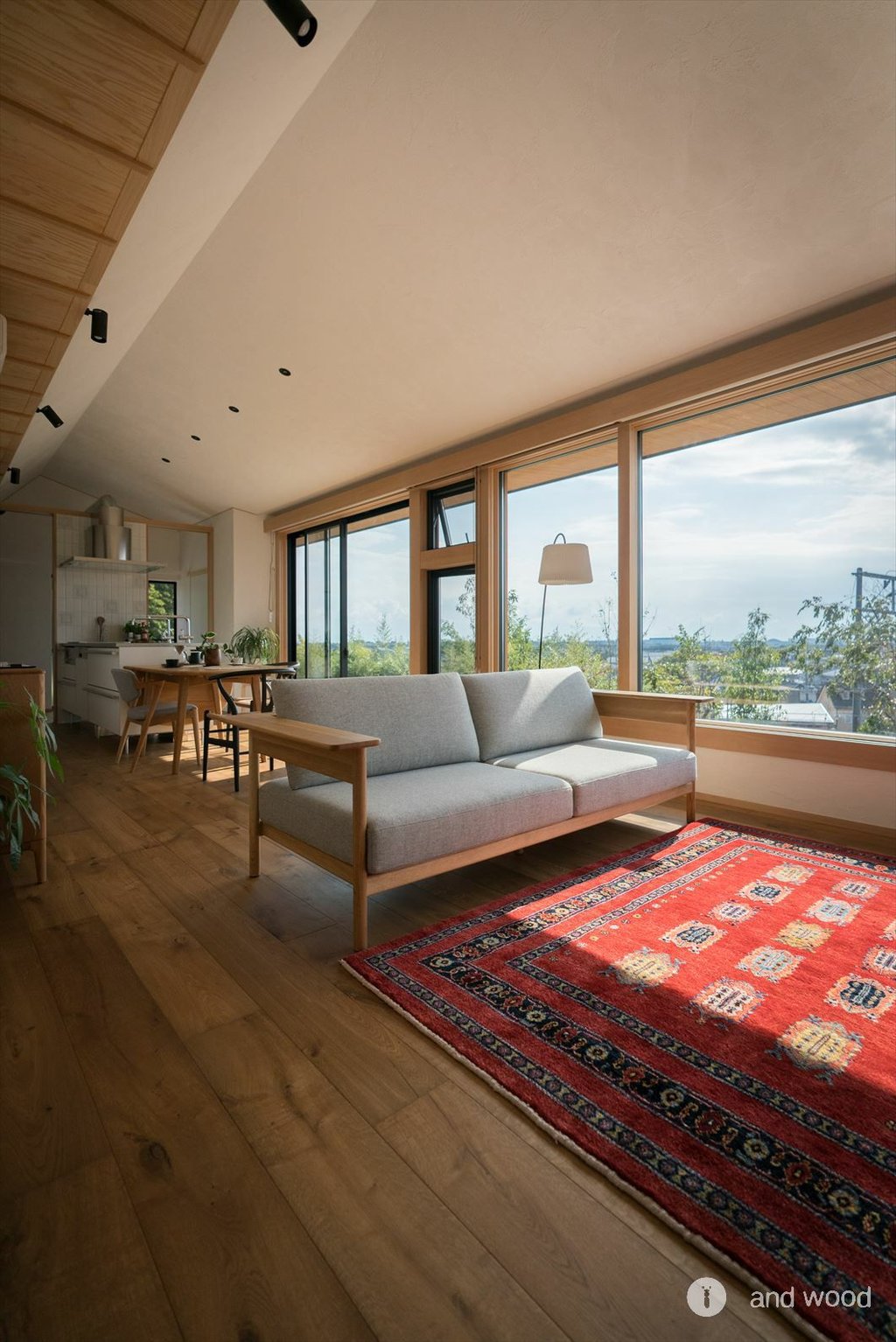 ヨーロピアン フレンチ オーク 燻製 フローリング アンドウッド  andwood 施工例 新築 平屋 3