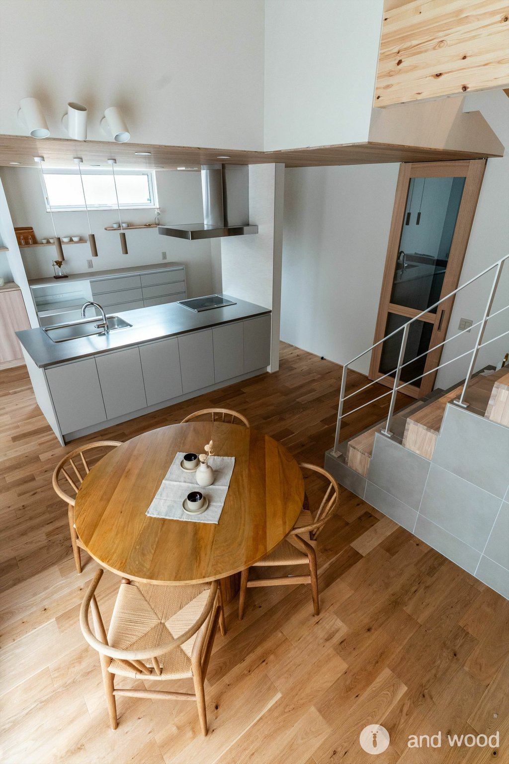 オーク 乱尺 120幅 プライウッド オイル塗装 施工例 新潟 andwood アンドウッド 7