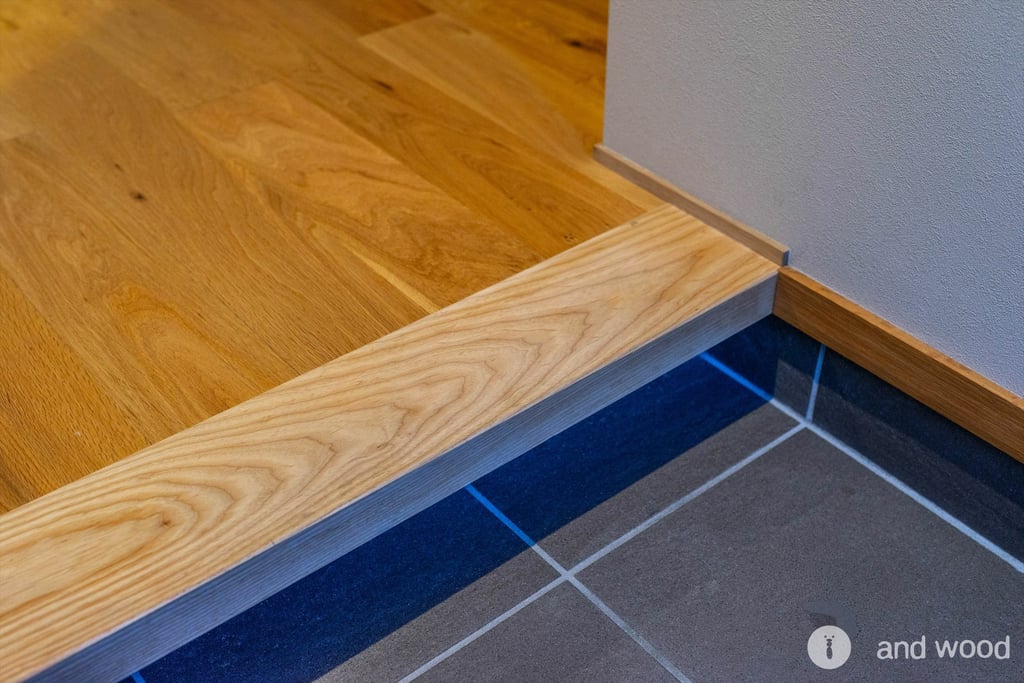 オーク 乱尺 120幅 プライウッド オイル塗装 施工例 新潟 andwood アンドウッド 3