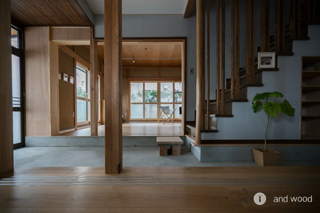 オーク 190幅 幅広 フローリング 施工例 リノベーション andwood アンドウッド 5