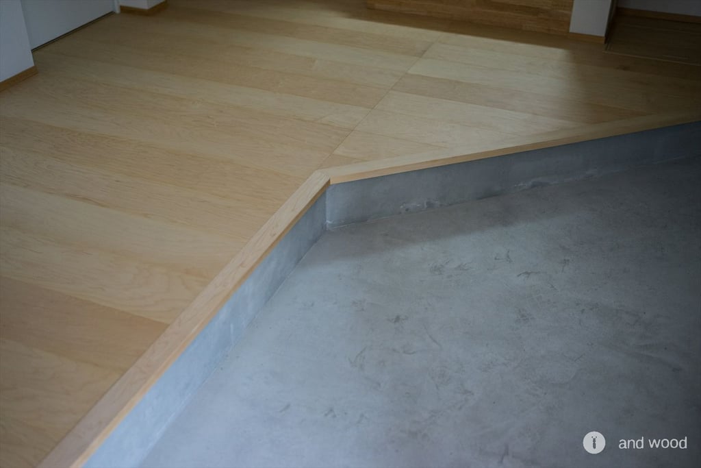 メープル プライウッド スダレ張 フローリング 幅広 施工例 新築戸建 アンドウッド andwood 2