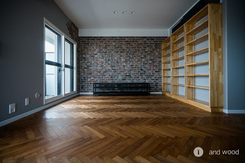 チーク ヘリンボーン アンドウッド andwood 施工事例 新潟市 リノベ 2
