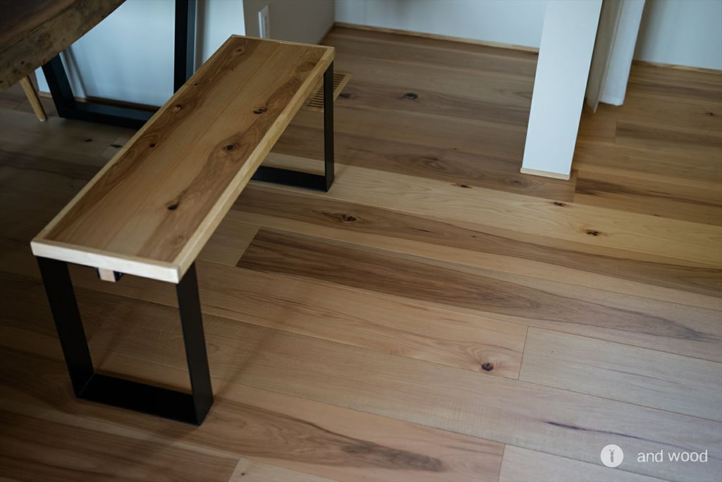 ヒッコリー ピーカン フローリング 新築 施工例 andwood アンドウッド 3