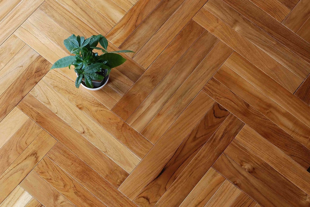 チーク ヘリンボーン トリプル 無垢フローリング アンドウッド