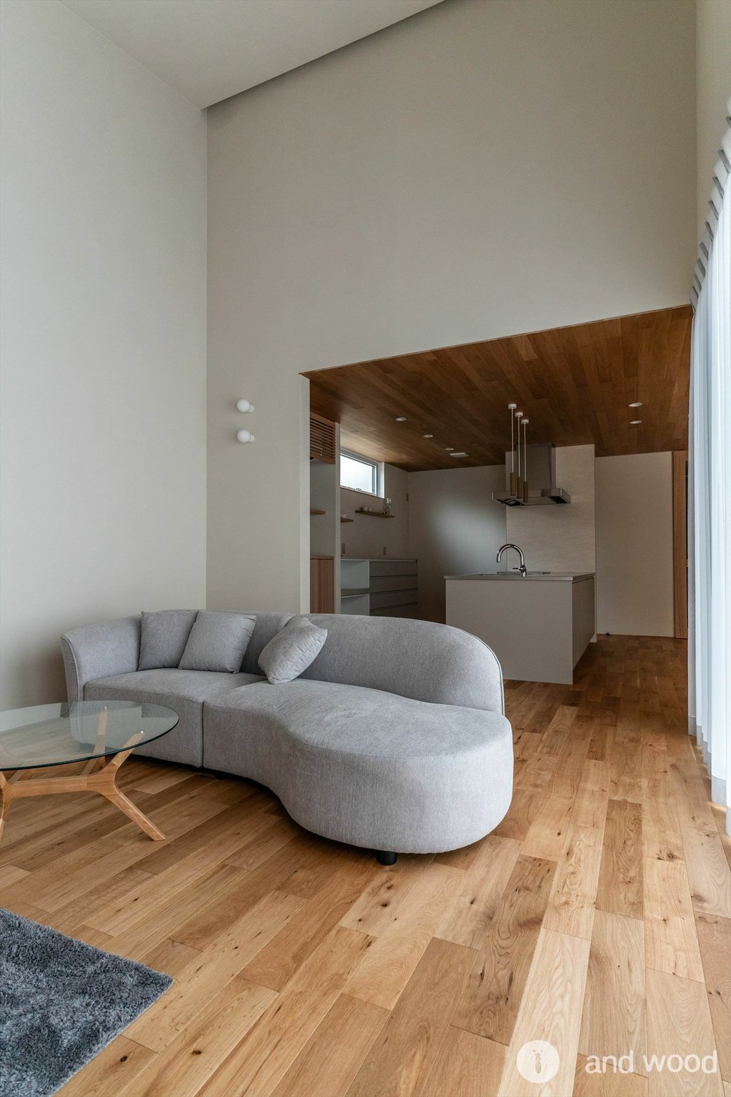 オーク 乱尺 120幅 プライウッド オイル塗装 施工例 新潟 andwood アンドウッド 6