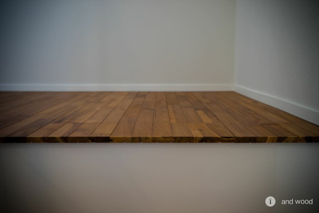 チーク 幅細 FJL フローリング アガチス 羽目板 施工例 アンドウッド andwood 8