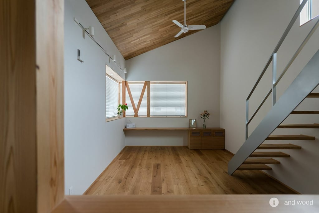 オーク プライウッド フローリング 羽目板 乱尺 90 120 190 アンドウッド andwood 施工例 8