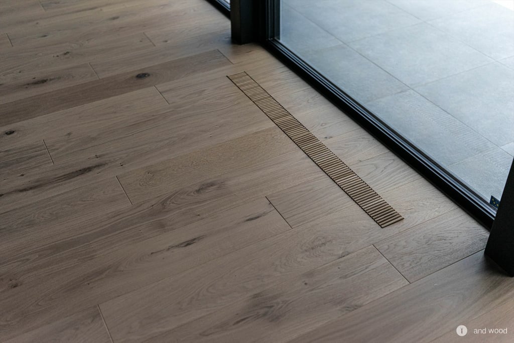 オーク ドライハードペイント　フローリング グレー  床材  平屋 新築 施工例 アンドウッド andwood 6