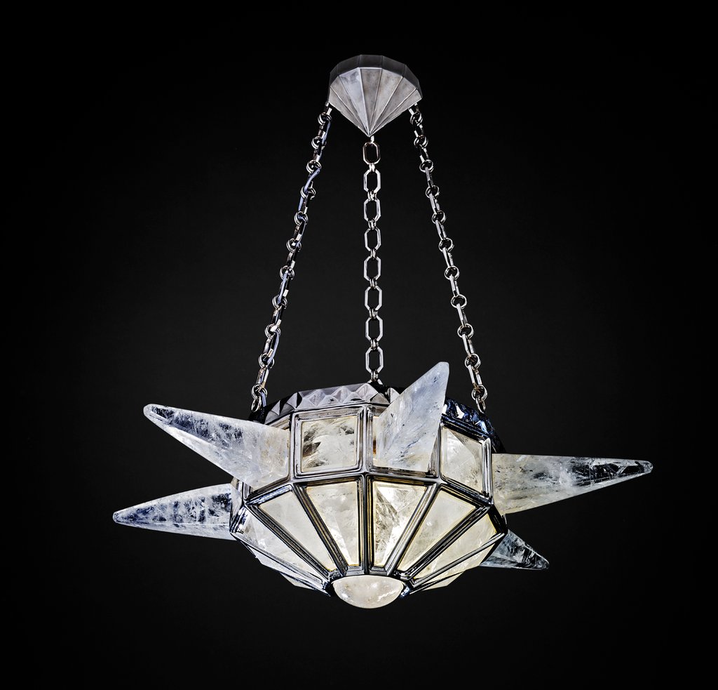 rock Crystal chandelier.Alexandre VOSSION DESIGN