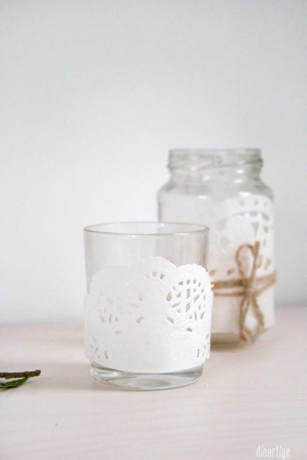 dieartigeBLOG - Teelichter mit Paieruntersetzern verzieren, Dekoidee, Weihnachten, Advent, Winter