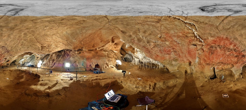 Digitalizado 3D de panel rupestre Tito Bustillo, Ribadesella, Asturias