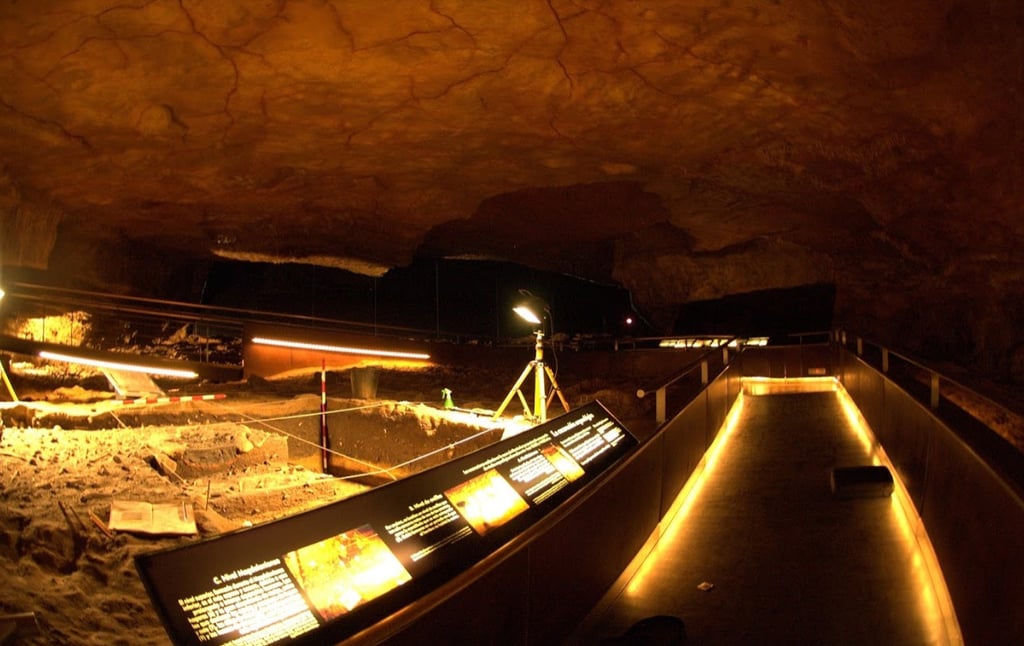 Rélica de la Neocueva en el Museo de Altamira, zona de la antesala