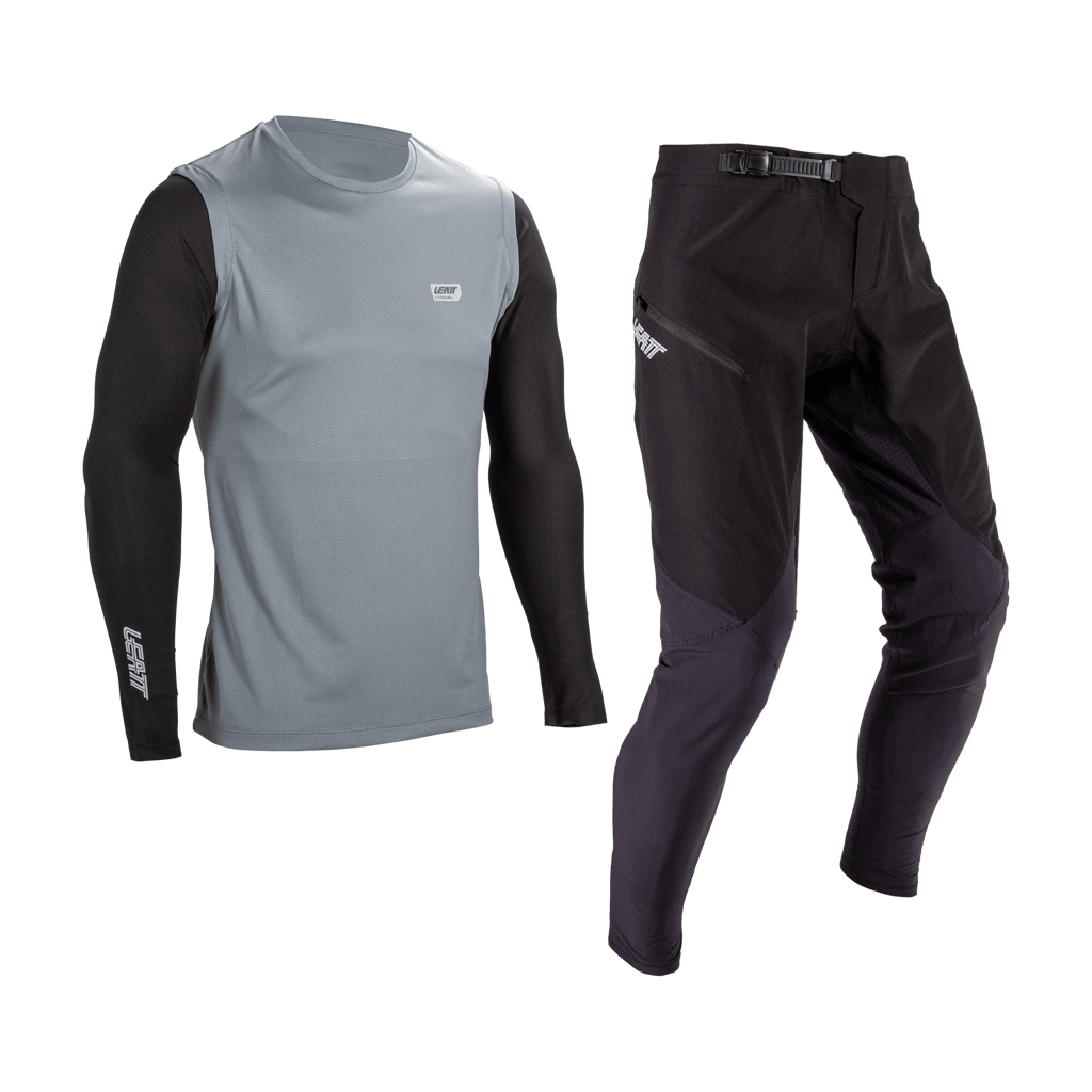 Die Hose ist ausschließlich in Schwarz erhältlich, die Trikots haben schwarze Ärmel und hier in der Farbe Titanium verfügbar