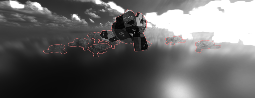Some more postprocessing in form of a black and white shader and a red outline instead of a black one